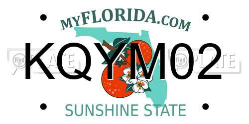 KQYM02 Florida License Plate