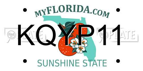 KQYP11 Florida License Plate