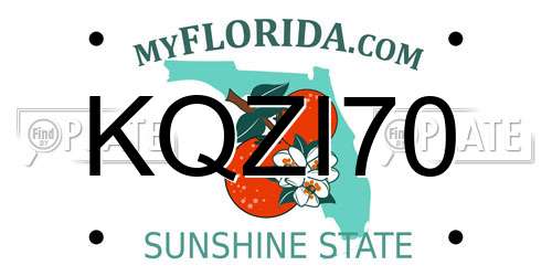 KQZI70 Florida License Plate