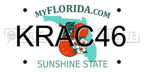 KRAC46 Florida License Plate