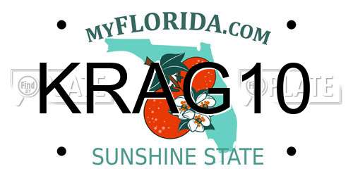 KRAG10 Florida License Plate
