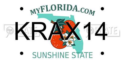 KRAX14 Florida License Plate