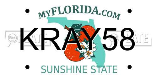 KRAY58 Florida License Plate