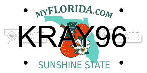 KRAY96 Florida License Plate