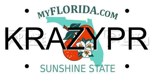 KRAZYPR Florida License Plate