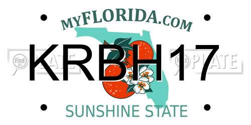 KRBH17 Florida License Plate