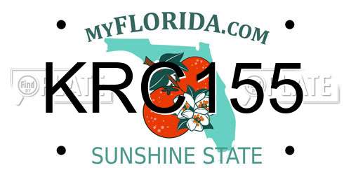 KRC155 Florida License Plate