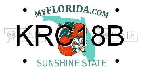 KRC18B Florida License Plate