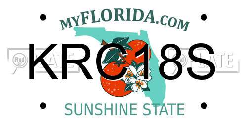 KRC18S Florida License Plate