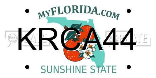 KRCA44 Florida License Plate