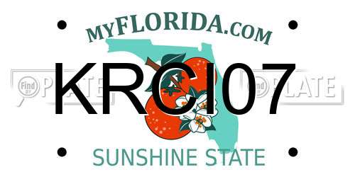 KRCI07 Florida License Plate