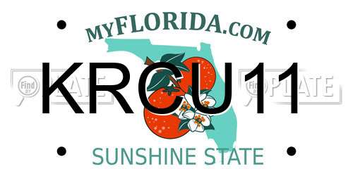 KRCU11 Florida License Plate
