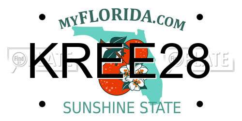 KREE28 Florida License Plate