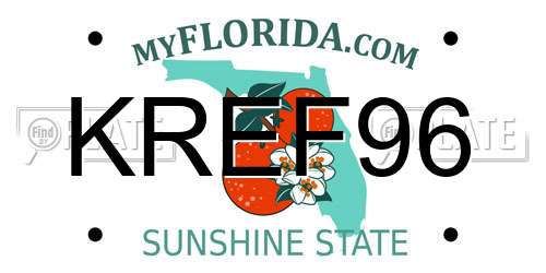 KREF96 Florida License Plate
