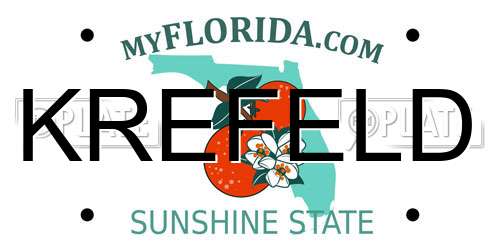 KREFELD Florida License Plate