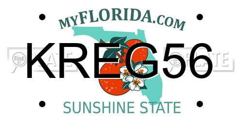 KREG56 Florida License Plate