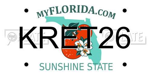 KRET26 Florida License Plate