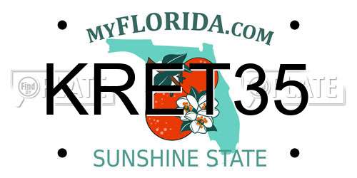 KRET35 Florida License Plate