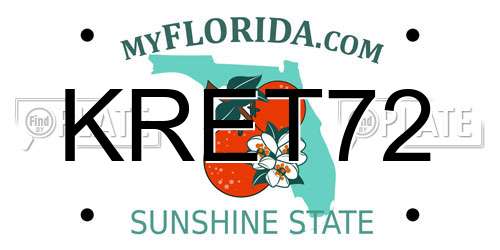 KRET72 Florida License Plate