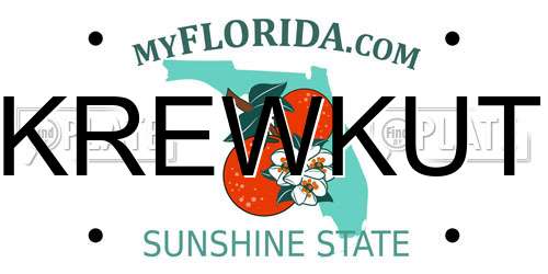 KREWKUT Florida License Plate