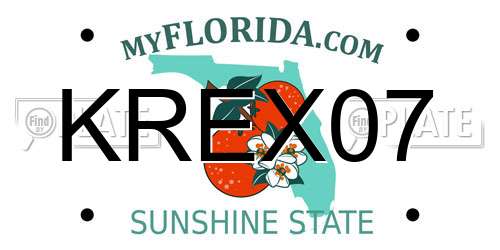 KREX07 Florida License Plate