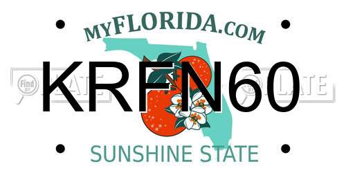KRFN60 Florida License Plate