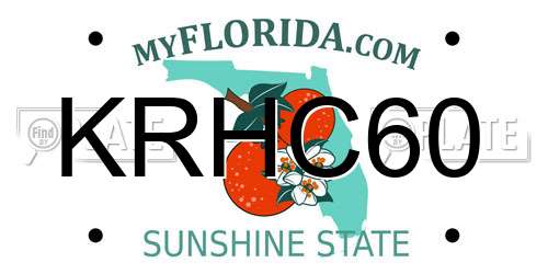 KRHC60 Florida License Plate