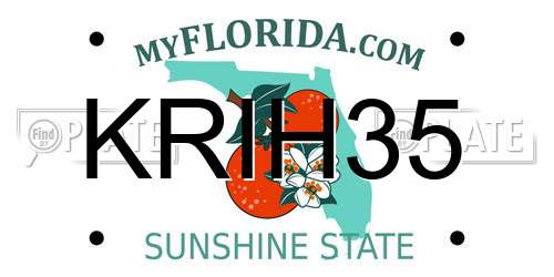 KRIH35 Florida License Plate