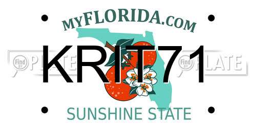 KRIT71 Florida License Plate