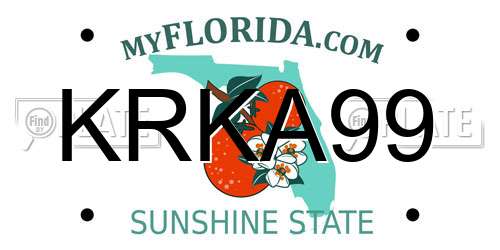 KRKA99 Florida License Plate