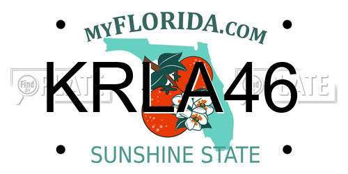 KRLA46 Florida License Plate