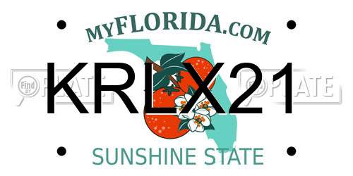 KRLX21 Florida License Plate
