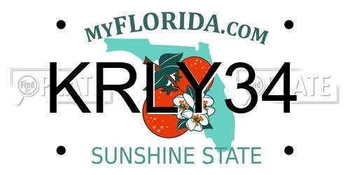 KRLY34 Florida License Plate
