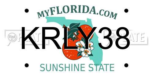 KRLY38 Florida License Plate