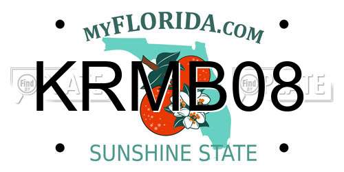 KRMB08 Florida License Plate