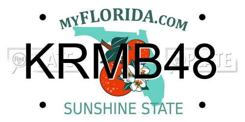 KRMB48 Florida License Plate