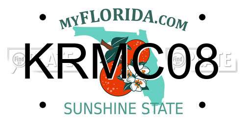 KRMC08 Florida License Plate
