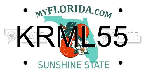 KRML55 Florida License Plate