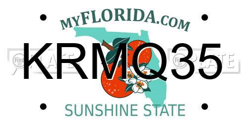 KRMQ35 Florida License Plate