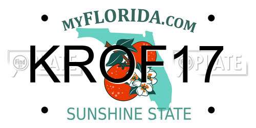 KROF17 Florida License Plate