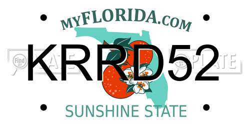 KRRD52 Florida License Plate