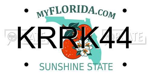 KRRK44 Florida License Plate