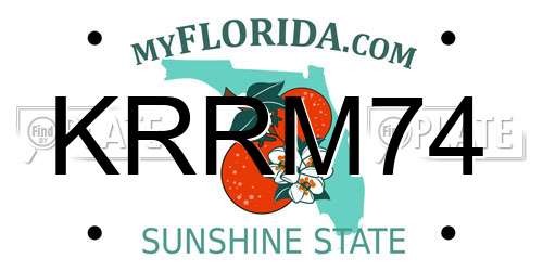 KRRM74 Florida License Plate