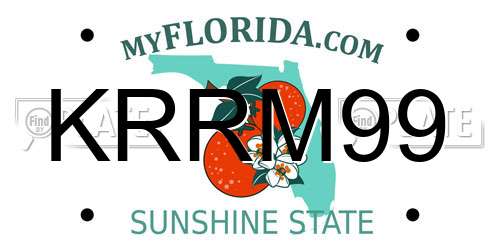 KRRM99 Florida License Plate