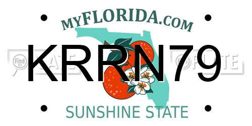 KRRN79 Florida License Plate