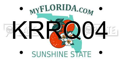 KRRQ04 Florida License Plate