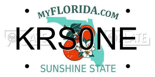KRS0NE Florida License Plate