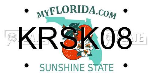 KRSK08 Florida License Plate