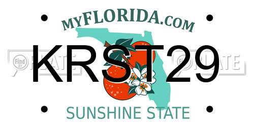 KRST29 Florida License Plate