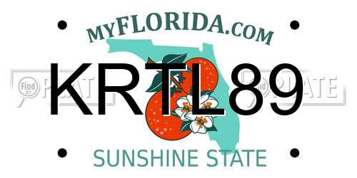 KRTL89 Florida License Plate